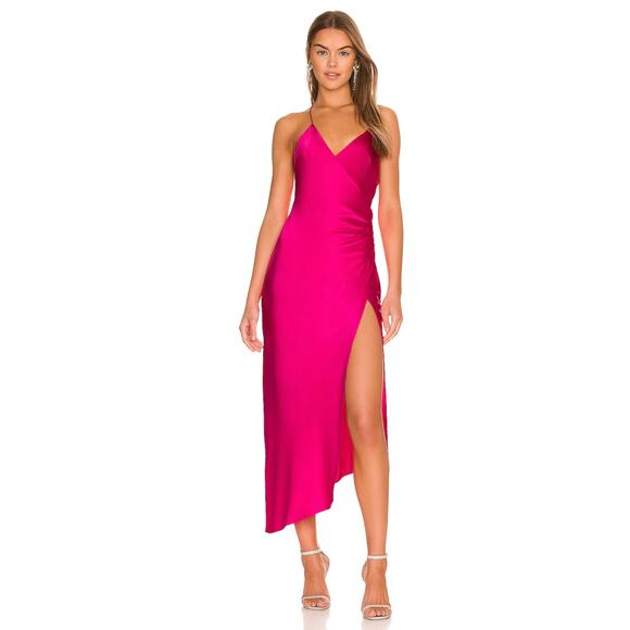 SER.O.YA Emma Silk Dress in Fuchsia Purple Small NWT - Picture 1 of 7